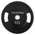 Блини диски поліуретанові 2 Handle металева втулка LiveUp LP8337-10 ø51мм 10кг чорний