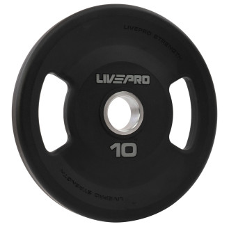 Блины диски полиуретановые 2 Handle металлическая втулка LiveUp LP8337-10 ø51мм 10кг черный