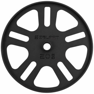 Блины диски стальные для становой тяги Deadlift Pulling Weight Plates Zelart TA-6992-20 20кг черный
