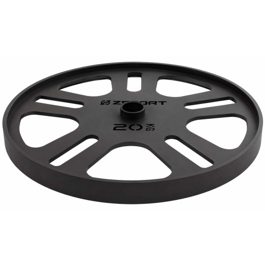 Млинці диски сталеві для станової тяги Deadlift Pulling Weight Plates Zelart TA-6992-20 20кг чорний