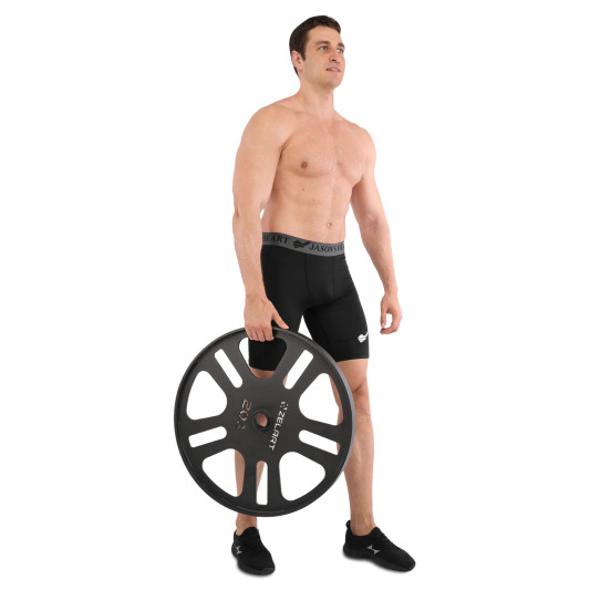 Млинці диски сталеві для станової тяги Deadlift Pulling Weight Plates Zelart TA-6992-20 20кг чорний