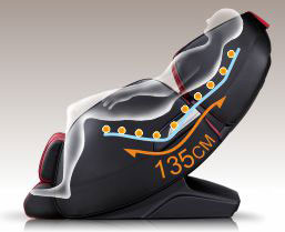 Масажне крісло AlphaSonic II + Braintronics Limited Edition grey-red