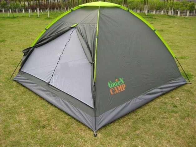 Трехместная однослойная классическая палатка Green Camp 1012