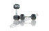 Гантели шестигранные со стойкой ряд 1-10 кг Rubber Hexagon Dumbbell