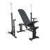 RN-Sport UM 0150. Скамья для жима, стойки для приседаний + 115 кг блинов и 3 грифа