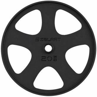 Блины диски стальные для становой тяги Deadlift Pulling Weight Plates Zelart TA-6961-20 20кг черный