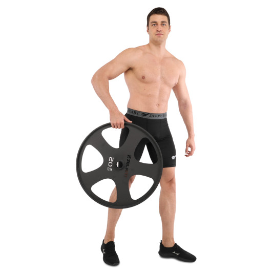 Млинці диски сталеві для станової тяги Deadlift Pulling Weight Plates Zelart TA-6961-20 20кг чорний