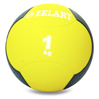 М'яч медбол для тренувань Medicine Ball FI-5121-1 1 кг жовтий-чорний