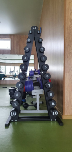Гантельный ряд RN-Sport BLACK 1-10 кг со стойкой