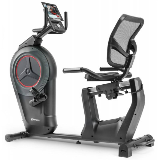 Горизонтальний велотренажер Hop-Sport HS-100L Edge чорний iConsole+ мат