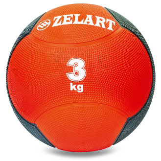 М'яч медбол для тренувань Medicine Ball FI-5121-3 3 кг червоний-чорний