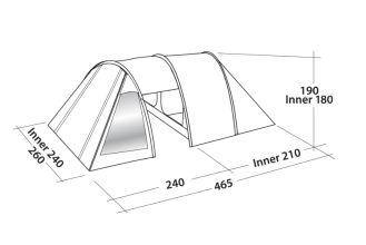 Палатка четырехместная Easy Camp Galaxy 400 Rustic Green