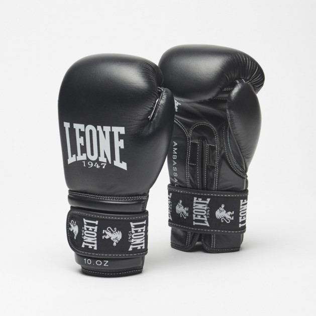 Боксерські рукавиці Leone Ambassador Black 14 ун