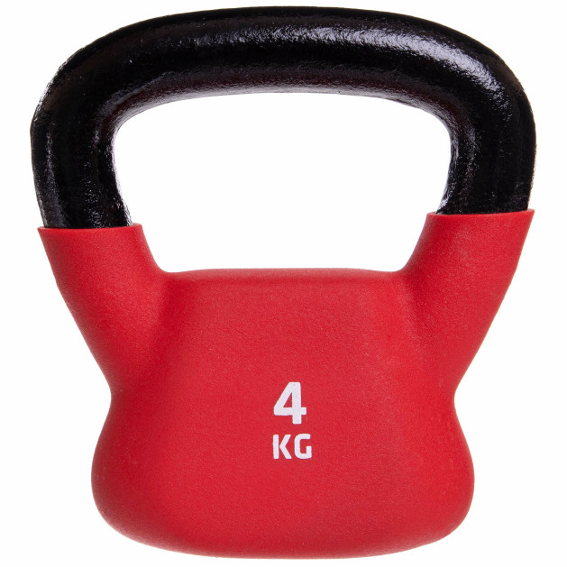 Гиря тренировочная цельная с PVC покрытием UFC UHA-69692 4 кг красный