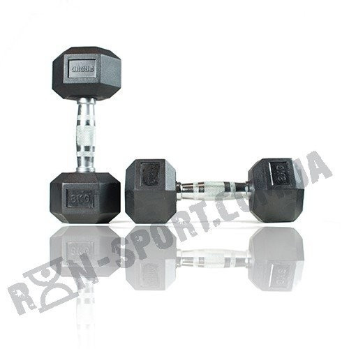 Гантели шестигранные Rubber Hexagon Dumbbell. Цена за 1 кг