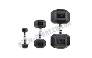 Гантели шестигранные Rubber Hexagon Dumbbell. Цена за 1 кг
