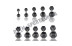 Гантели шестигранные Rubber Hexagon Dumbbell. Цена за 1 кг
