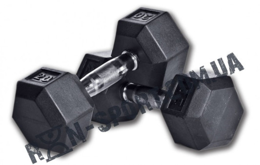 Гантели шестигранные Rubber Hexagon Dumbbell. Цена за 1 кг