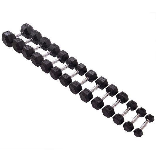 Гантели шестигранные Rubber Hexagon Dumbbell. Цена за 1 кг