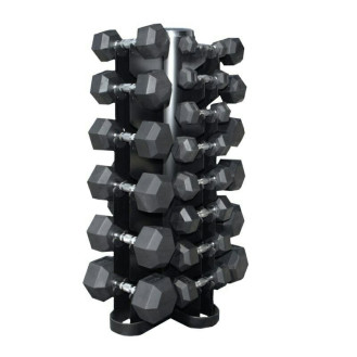 Гантели шестигранные ряд 1-20 кг Rubber Hexagon Dumbbell