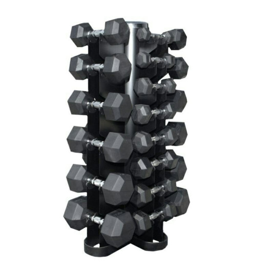 Гантелі шестигранні ряд 1-20 кг Rubber Hexagon Dumbbell