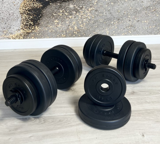 Две гантели по 20 кг + Еспандер в подарок от RN-Sport