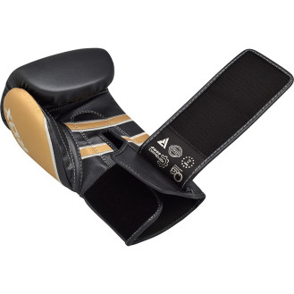Боксерські рукавиці RDX Leather Black Gold 12 ун