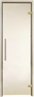 Стеклянная дверь для бани и сауны GREUS Premium 70/190 бронза матовая