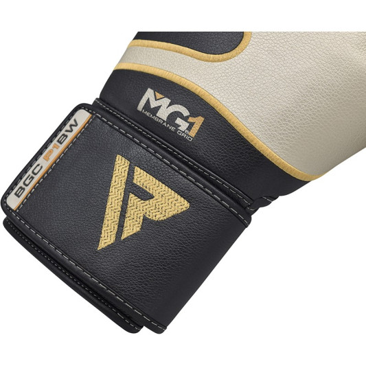 Боксерські рукавиці RDX Leather Black White 16 ун