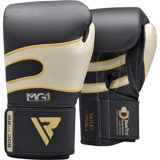 Боксерські рукавиці RDX Leather Black White 14 ун