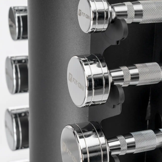 Гантельний ряд Fit-On Chrome Stand S 1-10 кг (110 кг)