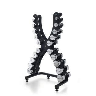 Гантельний ряд Fit-On Chrome Stand X 1-10 кг (110кг)