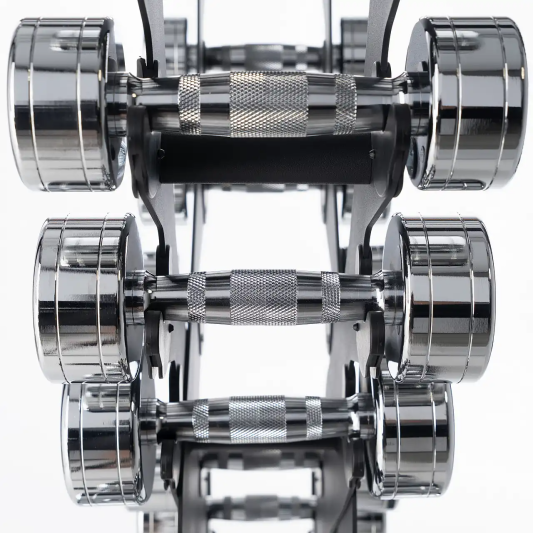 Гантельний ряд Fit-On Chrome Stand X 1-10 кг (110кг)