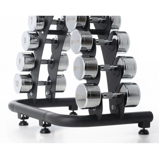 Гантельний ряд Fit-On Chrome Stand X 1-10 кг (110кг)
