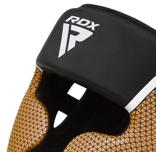 Боксерский шлем RDX T17 Aura Black Gold M
