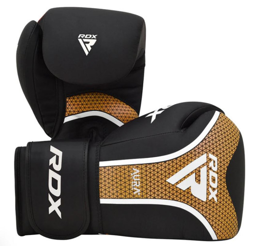 Боксерские перчатки RDX T17 Aura Black Gold 12 ун
