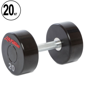 Гантель цельная профессиональная LIFE FITNESS SC-80081-20 1х20 кг
