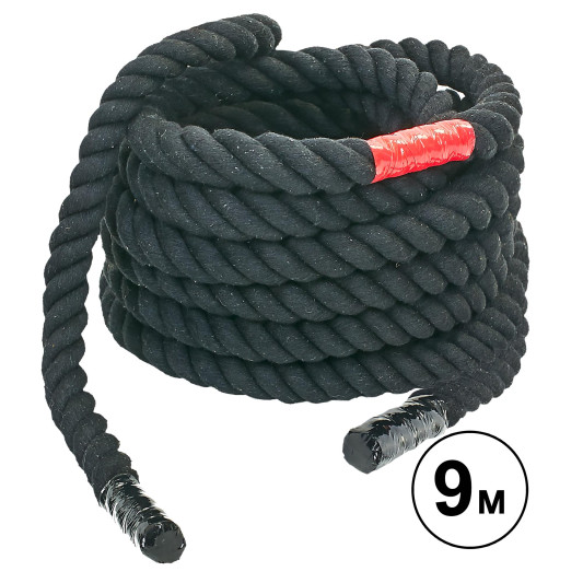 Канат для тренировок Combat Battle Rope R-6225-9 9 м черный