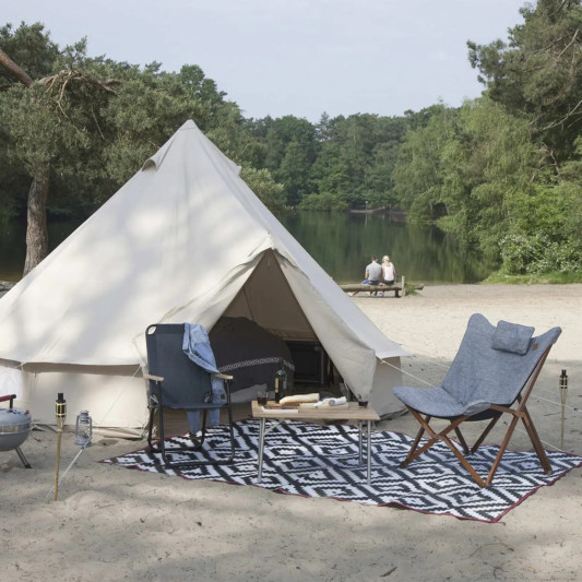 Кресло раскладное Bo-Camp Bloomsbury L Grey