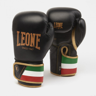Боксерские перчатки Leone Italy Black 14 ун