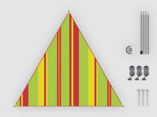Тент High Peak Bent Caribbean Canvas AO Stripe Lime Punch