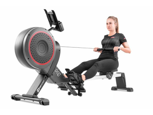 Гребной тренажер аэромагнитный Hop-Sport HS-100AR Roam серый + мат