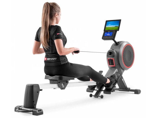 Гребной тренажер аэромагнитный Hop-Sport HS-100AR Roam серый + мат