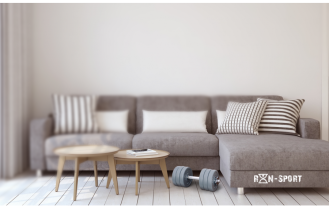 Гантель 9 кг GRAY от RN-Sport с хром грифом