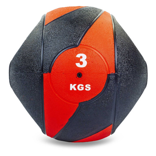 Медбол с двумя ручками Record Medicine Ball FI-5111-3 3 кг черный-красный