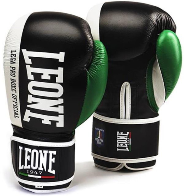Боксерські рукавиці Leone Contender Black 18 ун