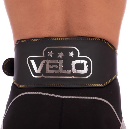 Пояс атлетический кожаный VELO VL-6628 15 см с подкладкой для спины