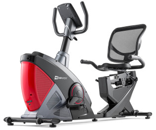 Горизонтальний велотренажер електромагнітний HS-070L Helix iConsole+ червоний
