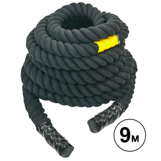 Канат для кросфіту SP-Planeta COMBAT BATTLE ROPE UR R-6228-9 9 м чорний