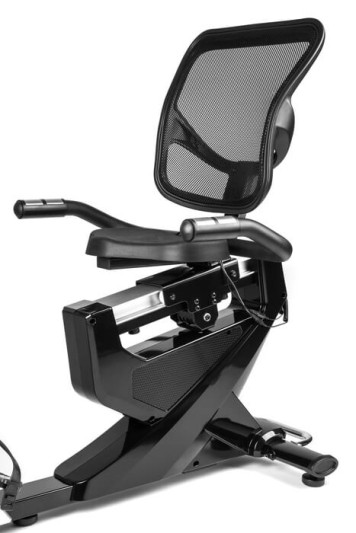 Горизонтальний велотренажер електромагнітний HS-070L Helix iConsole+ сріблястий